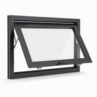 Ventana de Aluminio con Diseño Abatible Superior, Resistente a la Lluvia, con Ventilación, Cierre Multipunto, Doble Vidrio, Certificación AS2047 / CE