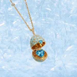 Colliers tendance en cuivre plaqué <span class=keywords><strong>or</strong></span> avec pendentif œuf émaillé et chaîne fine – Cadeau idéal - Product Image 5