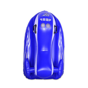 Bote inflable para niños, color azul, 120x40 cm, asiento individual, juguete acuático de PVC para piscina - Product Image 4