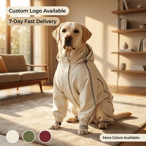 Waterproof Large Dog Winter Windbreaker <strong>Jacket</strong> Reflective Warm Four-Legged Pet Jumpsuit with Hood OEM Custom Dog Snowsuit Coat - Product Image 3