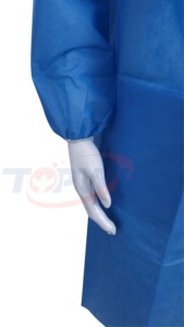 50gsm SPP/أزرق ياقة قياسية بيضاء من الأصفاد المرنة المسطحة ذات فتحة تهوية خلفية خطاف/حلقة طبية من 5 نقاط - Product Image 4