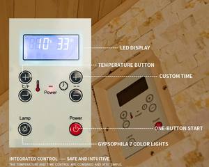 Sauna Interior de Diseño Moderno en Madera de Cedro Rojo Sólido con Función de Vapor Seco e Infrarrojos Lejanos - Product Image 6