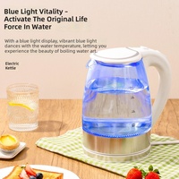 Bouilloire Électrique en Verre Borosilicate Haute Qualité, Portable et Sans Fil, pour la Maison et le Bureau, Multifonctionnelle, Théière