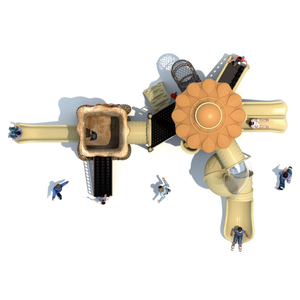 Nhà sản xuất tùy chỉnh sân chơi lớn ngoài trời của Công viên trẻ em, cầu trượt kết hợp trẻ em Bộ lạc cổ xưa - Product Image 4