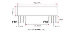 CY188-V4.0 Elektronisches ASK/OOK 315 433,92 MHz ASK FSK-HF-Modul für drahtlose Empfänger - Product Image 2