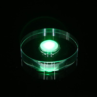 Base de lampe LED européenne en verre cristal transparent, gravure personnalisée, multicolore, blanc chaud, rechargeable, à brancher, pour bouteille de vin