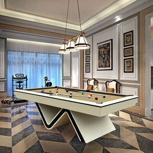 Mesa de <span class=keywords><strong>Billar</strong></span> de Lujo de 9 Bolas, Estilo <span class=keywords><strong>Americano</strong></span>, con Losa de Mármol de 35 mm, de Alta Calidad y Nuevo Diseño, para Villas - Product Image 2