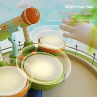 Baby Jazz Drum Electronic Educational Light-up Plastic 6-piece Drum Set Percussion Instrument Children's Toy