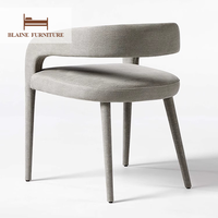 Vente en gros d'usine de chaises de salle à manger de luxe en tissu éponge haute densité meubles de chaises de restaurant