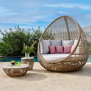 Chaise longue de plage en rotin rotin pour l'extérieur tout temps Jardin Patio Cour PE rotin Plastique Transat Chaise longue - Product Image 2