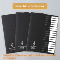 Cahier de musique à cinq lignes 16K en papier non relié pour la pratique du piano et de la guitare, universel pour enfants, avec impression numérique et théorie musicale
