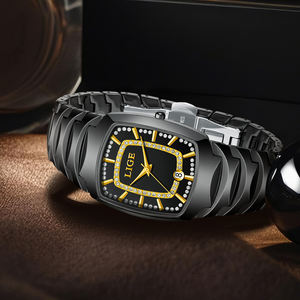 <span class=keywords><strong>LIGE</strong></span> LG89189 Oro Negro Mujer <span class=keywords><strong>reloj</strong></span> de lujo Mujer elegante diamante señora cuarzo muñeca cerámica impermeable <span class=keywords><strong>Reloj</strong></span> Mujer regalo - Product Image 5