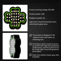 Venta al por mayor: Nueva luz LED decorativa magnética impermeable con diseño de trébol de cuatro hojas para faros de camión