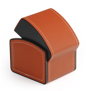 Boîtes de rangement pour montres en cuir PU personnalisables pour hommes avec étui en papier, boîte vide pour montre simple avec coussin – Fabricant - Product Image 3