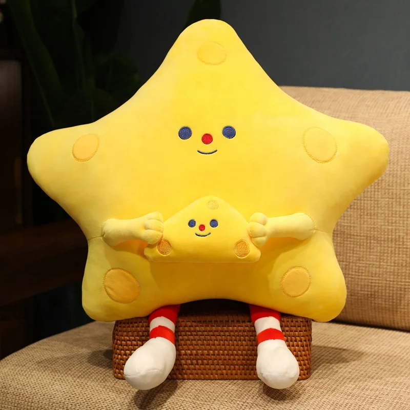 かわいい星型枕クッションぬいぐるみぬいぐるみチーズ五芒星枕