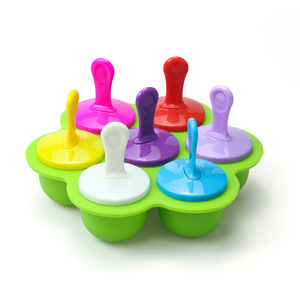 Moldes de silicona para helados, 6 cavidades, moldes coloridos para paletas, fáciles de desmoldar, aptos para lavavajillas, para uso doméstico. - Product Image 1
