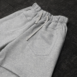 Manufacturer Streetwear Custom Printing logo Distressed Vintage Acid Wash Knee Length Baggy Sweat Shorts for Men - Product Image 4