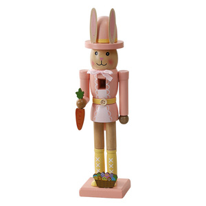 Mystic Arts <b>Easter</b> Nutcracker <b>Ornament</b> Wooden Rabbit Figurine Decorative Gift European Style Craft 7302B - Product Image 5