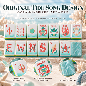 Juego de 160 Fichas de Mahjong Americanas Premium, Material Acrílico de 4 Capas, Diseño Coral, Acabado Liso, Fichas de Mahjong para Regalo de Cumpleaños - Product Image 3