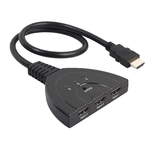 Dropshipping HDTV Switcher 4K HD Three Input Ports One Output Port Support More Devices Factory Price