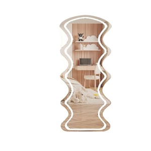 Pansement flexible ondulé vintage grandes portes coulissantes en plastique profilé aluminium forme de support en <span class=keywords><strong>bois</strong></span> décoratif corps cadre <span class=keywords><strong>miroir</strong></span> - Product Image 6