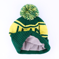 Qianzun personnalisable votre propre Logo 100% acrylique polaire doublé Pom Pom Beanie chapeau broderie lettre motif Jacquard Bobble chapeau