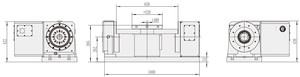 Rts-320 Bibo, Centro de Mecanizado de 5 Ejes, Piezas para Máquinas, Mesa Giratoria, Mesa Rotatoria para Maquinaria, Mesa Giratoria CNC de 5 Ejes Rts-320 - Product Image 3