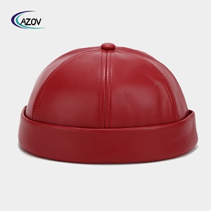 Cappello da padrone di casa cinese con bordo leggero in pelle tinta unita semplice cappello stile retrò con cappello di <span class=keywords><strong>Yupi</strong></span> - Product Image 6