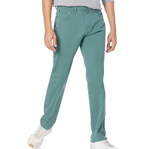 Customized Plain Color Mens Linen, Loose Long Pants Summer Casual Khaki Work Trousers For Men/