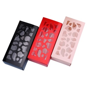 Cajas de Embalaje para Macarons y Chocolates Hechas a Mano al por Mayor, Juego de Cajas de Regalo de Cumpleaños con Diseño Hueco y Visual, Hechas de Papel Kraft - Product Image 3