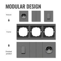 Enchufe Europeo Estándar de Dos Orificios Blanco 86, Puerto USB-C de 10A, Superficie de PC Ignífuga, Interruptor de Pared Estándar Europeo