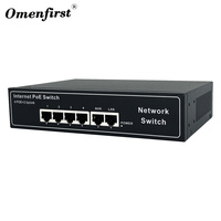 Conmutador POE Gigabit completo de 4 puertos Conmutador de red RJ45 de 6 puertos Ethernet para cámara CCTV 24V 48V Conmutador POE de 10/100/1000Mbps