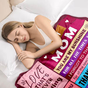 Cadeaux d'anniversaire pour maman de la part de sa fille ou son fils, couverture pour la fête des mères, cadeaux pour maman pour la Saint-Valentin, Noël, couverture en flanelle douce 60"x50" - Product Image 4