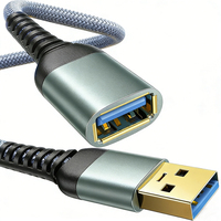 Cable de Extensión USB para PC, Macho a Hembra, Cable de Extensión Personalizado de Fábrica, Trenzado, USB 3.0 3.2 5Gbps, 1m 2m 3m 5m de Largo