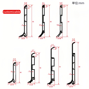 Nhà Máy Giá sàn Ốp chân tường Hội Đồng Quản trị Hợp kim nhôm tường bảo vệ hồ sơ Bảng điều khiển khuôn Ốp chân tường cho khách sạn biệt thự - Product Image 2