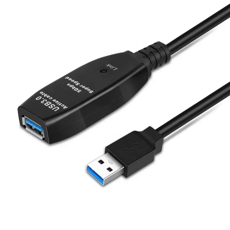 USB3.0 פעיל נתונים כבל זכר לנקבה הארכת כבל 5m 10m 15m עם אות מאיץ