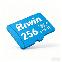 بطاقة ذاكرة BIWIN MS100 سعة 256 جيجابايت بسرعة قراءة 100 ميجابايت/ثانية مقاومة للماء والغبار والكهرومغناطيسية للمراقبة والطائرات بدون طيار ومكبرات الصوت