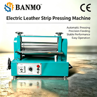 Presse à bandes de cuir industrielle BANMO avec panneau de commande à volant réglable, ampèremètre et base stable