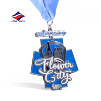 Longzhiyu, 20 Años de Experiencia como Fabricante, Medalla de Maratón Plateada, Fundición de Medallas Deportivas de Metal Personalizadas con su Logotipo