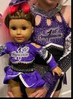 Tenue de gymnastique ou de danse personnalisée pour poupée American Girl de 18 pouces, justaucorps avec strass, conçue pour s'adapter parfaitement