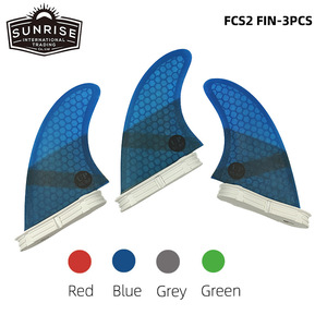 Ensemble de ailerons de planche de surf UPSURF M L FCS2 Honeycomb, 3 pièces, aileron arrière - Product Image 5