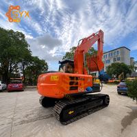 Б/у гусеничный экскаватор Hitachi ZX120, 12 тонн, 0,52 м, с малой наработкой часов, импорт из Японии, для развития сельскохозяйственных угодий