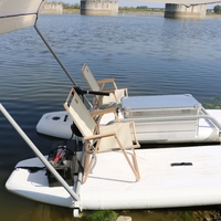 Kayak gonflable de 3.2m à pédales pour les sports nautiques en plein air, adapté à la pêche, au tourisme et aux loisirs.