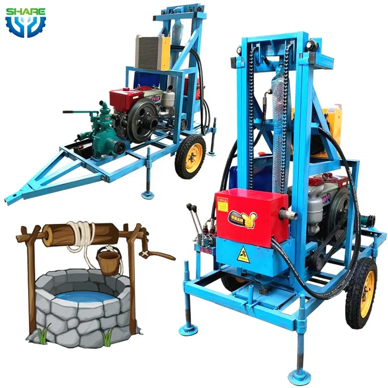 Automatic Small Water Well Drilling Rig Machine Price 100-300m Deep Well Drilling Machine for Sale