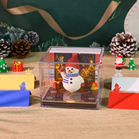 Bloc-notes Snowman 2027 avec papier multicouche, cube de notes à effet d'ombre, calendrier lumineux, bloc-notes mémo avec boîte cadeau et marque-page