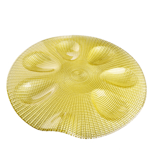 Assiettes de Présentation Modernes Écologiques en Verre à Motif <span class=keywords><strong>Grille</strong></span>, Durables, pour Mariages, Décoration de Gâteaux, Pâtisseries et Restaurants (Vente en Gros) - Product Image 1