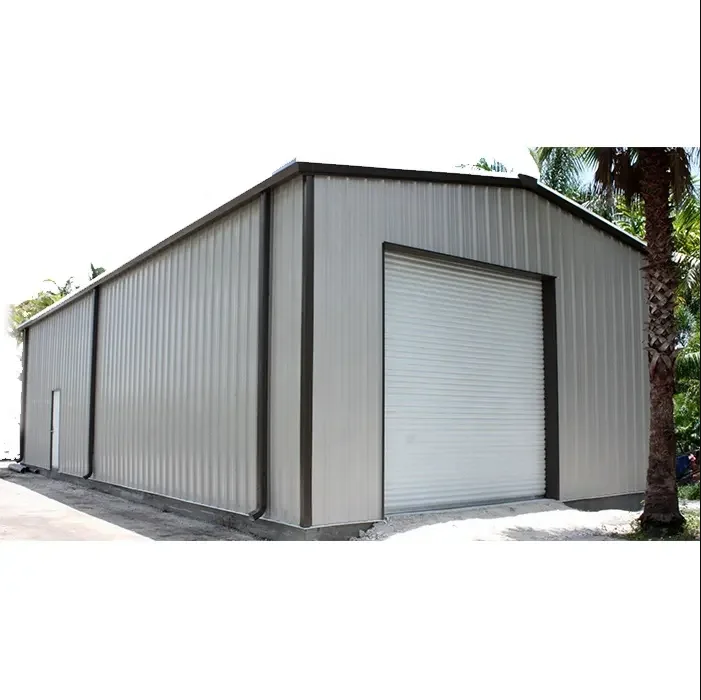 Baixo custo pré-fabricados aço estrutura armazém edifício pré-fabricadas garagens construção kits