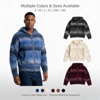 Pull en mohair pour homme, tricoté, à manches longues, rayé, décontracté, hiver, logo personnalisé, anti-rétrécissement, OEM ODM