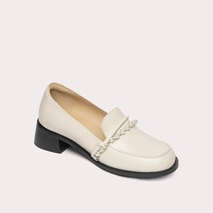 Mocasines de Tacón Grueso para Mujer, Zapatos de Cuero Nuevos, Estilo Británico, Zapatos Planos Versátiles, Zapatos de Mujer <span class=keywords><strong>a</strong></span> la Moda - Product Image 3