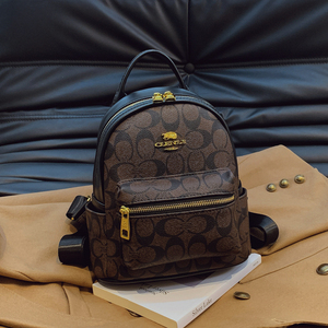 Mochila Cuadrada de Mujer, Estilo Retro Casual, Geométrica, de PU, con Cierre, Forro de Poliéster, de Alta Gama, para Viajes, Universidad, Moda - Product Image 3